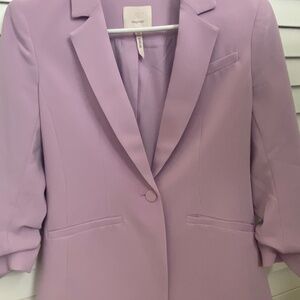 Cinq a Sept Ruched Sleeve Blazer